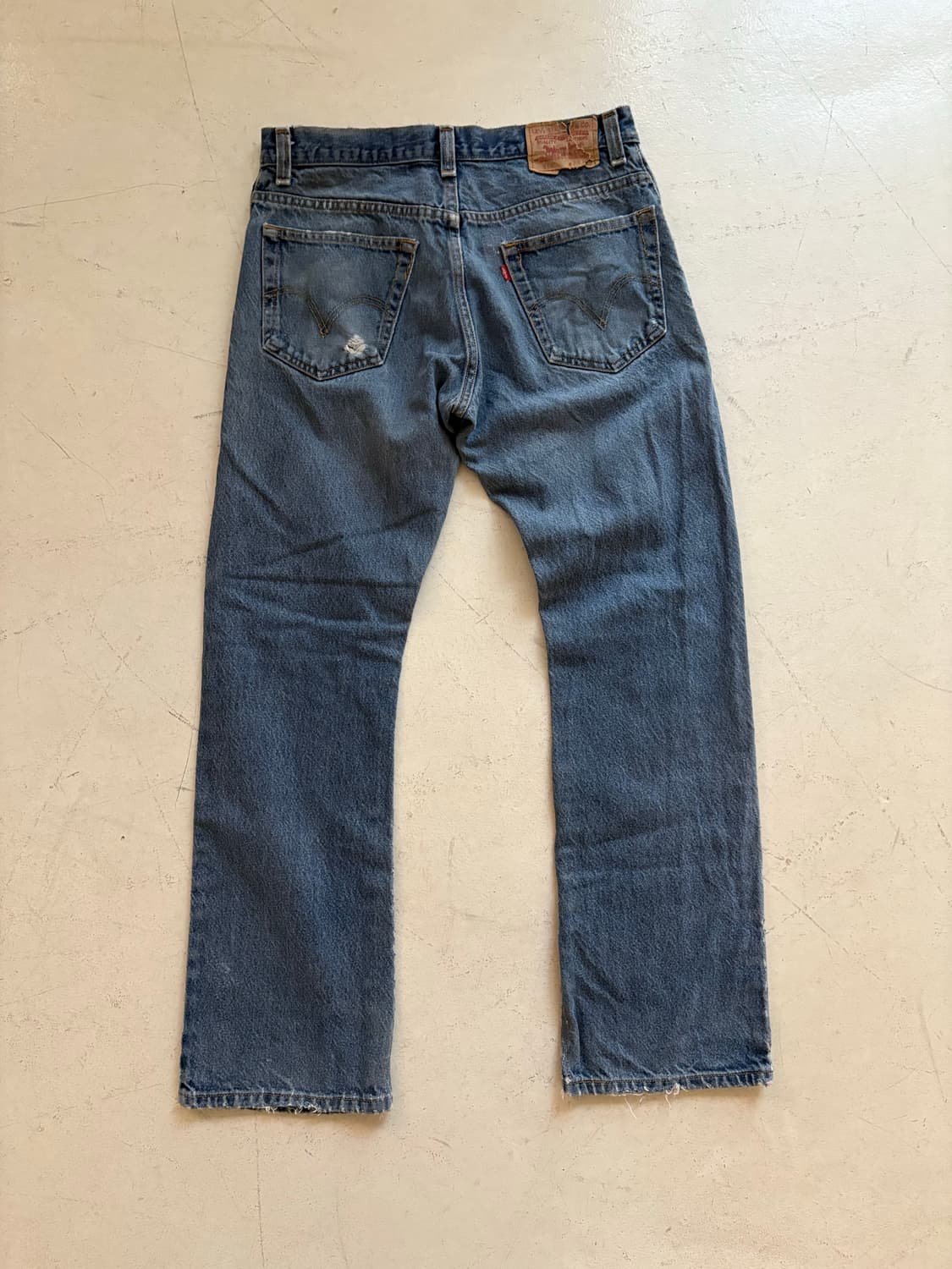 00‘s vtg Levis 517 Repair Denim pant. 상품이미지9