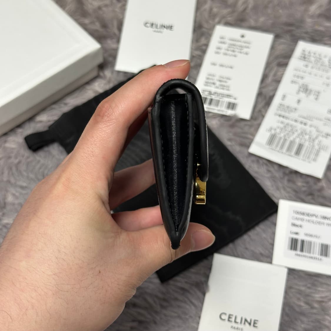 [풀구성] 셀린느 트리옹프 카드지갑 블랙 상품이미지5