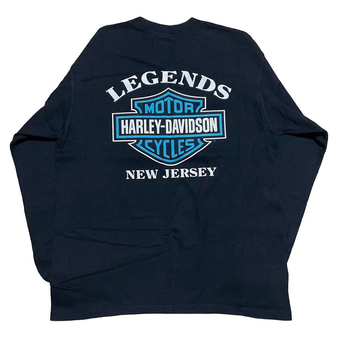 [M] 할리데이비슨 실드로고 블루 플레임 롱슬리브 상품이미지2