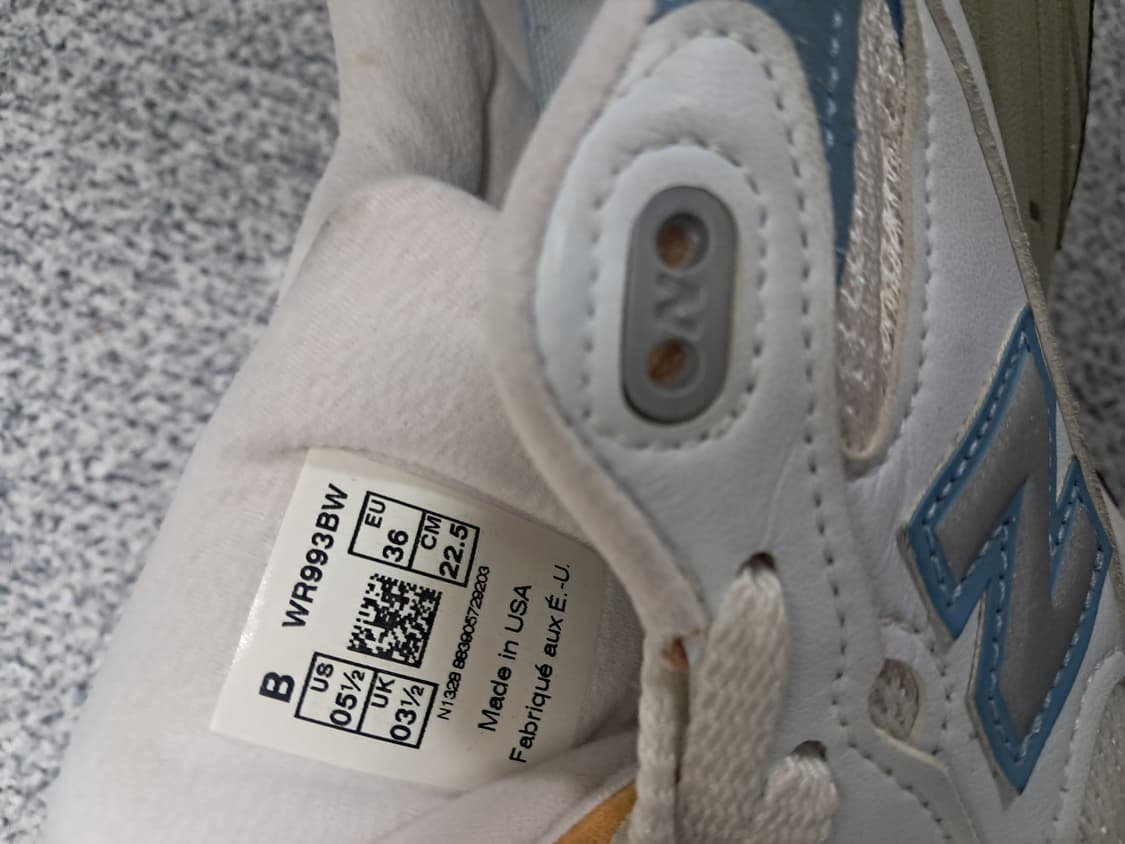 뉴발란스 Made in USA 운동화 225 화이트/블루 상품이미지5