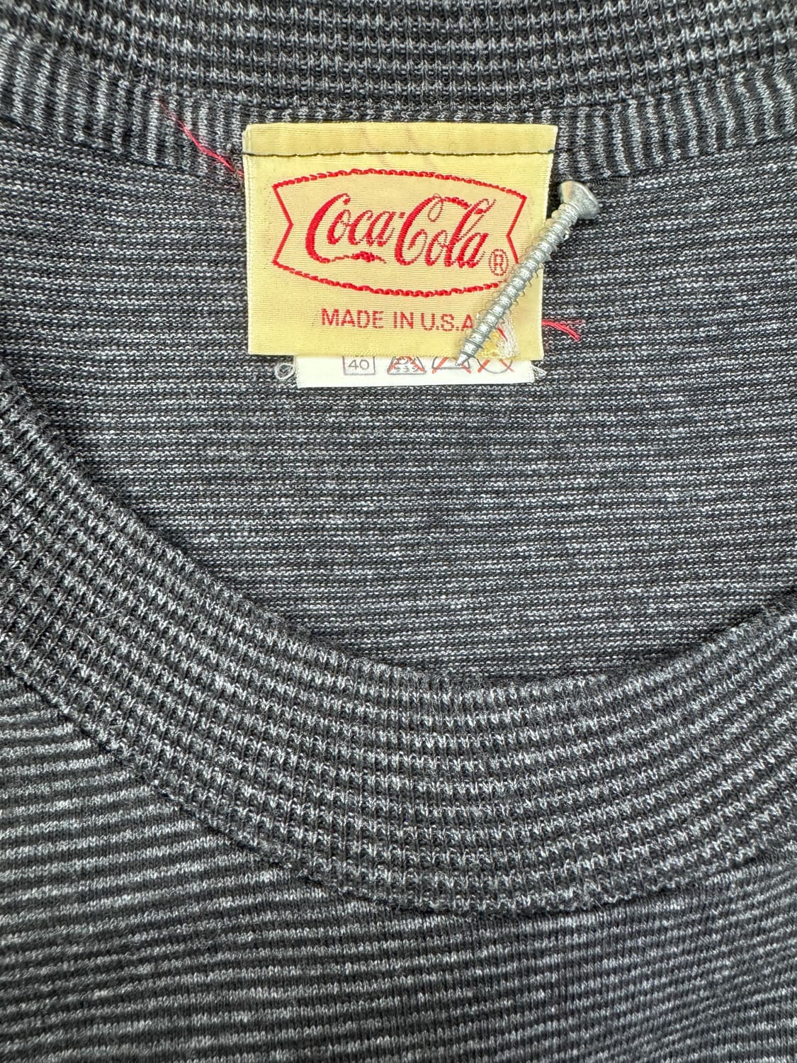 빈티지 90s 코카콜라 USA COCA COLA 스트라이프 티셔츠 L 상품이미지4