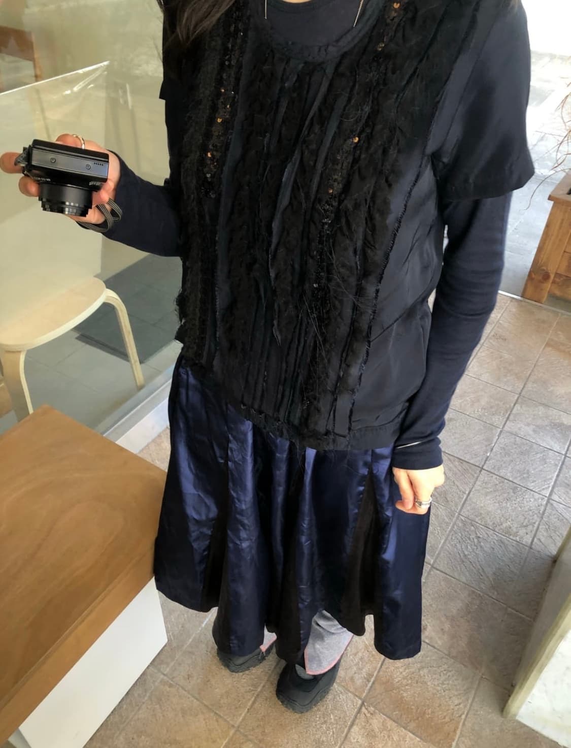 꼼데가르송 새틴 스커트 상품이미지1