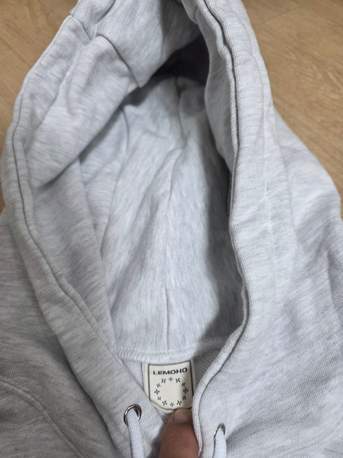 르모호 비비 후드티 멜란지 그레이 S(기은세 착용) 상품이미지4