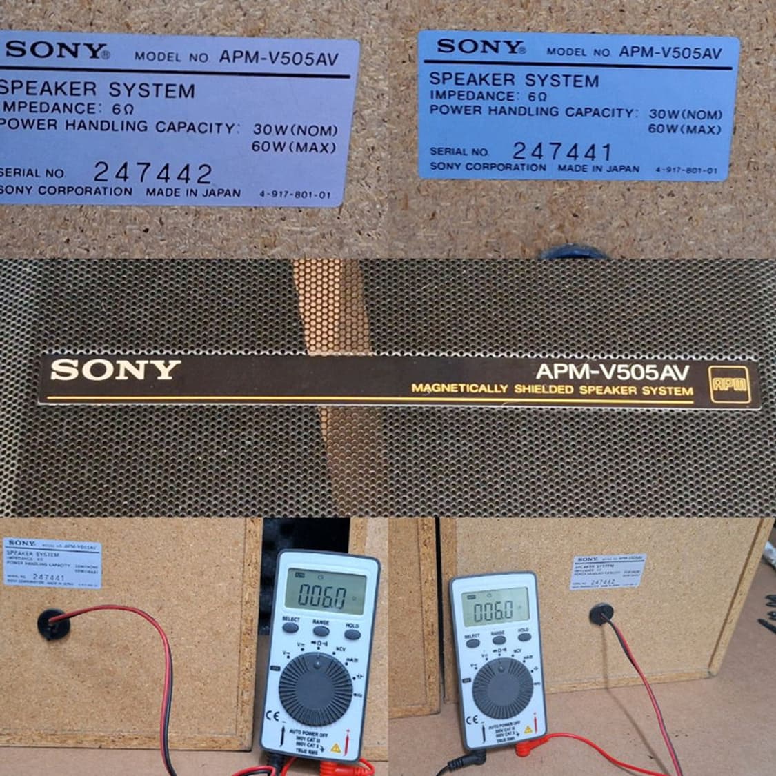 소니 APM-V505AV 평면형 빈티지 스피커 1조 레트로 오디오 앤틱  상품이미지9