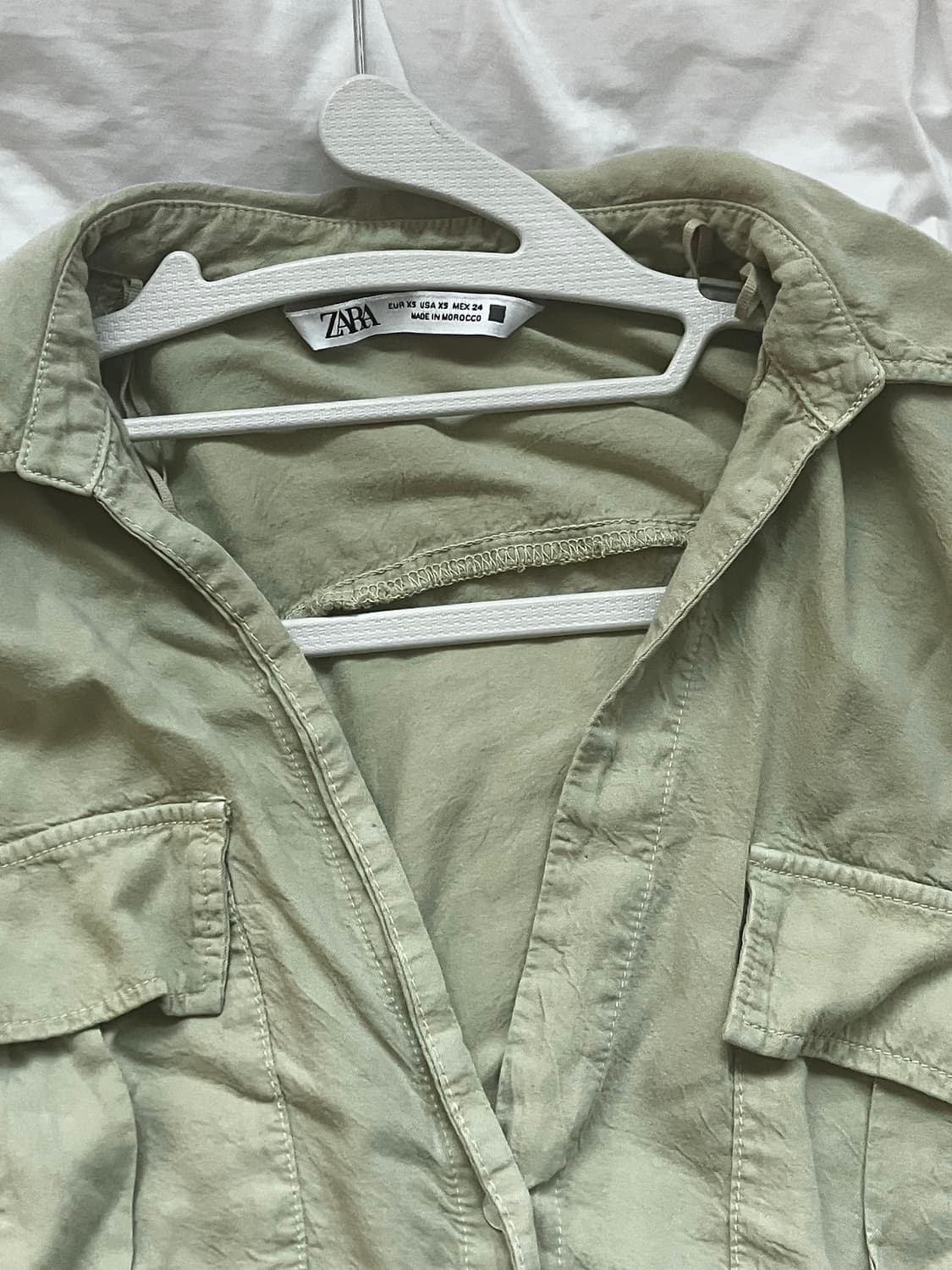 자라 카키 셔츠 (주름 펴서 드림) 상품이미지1