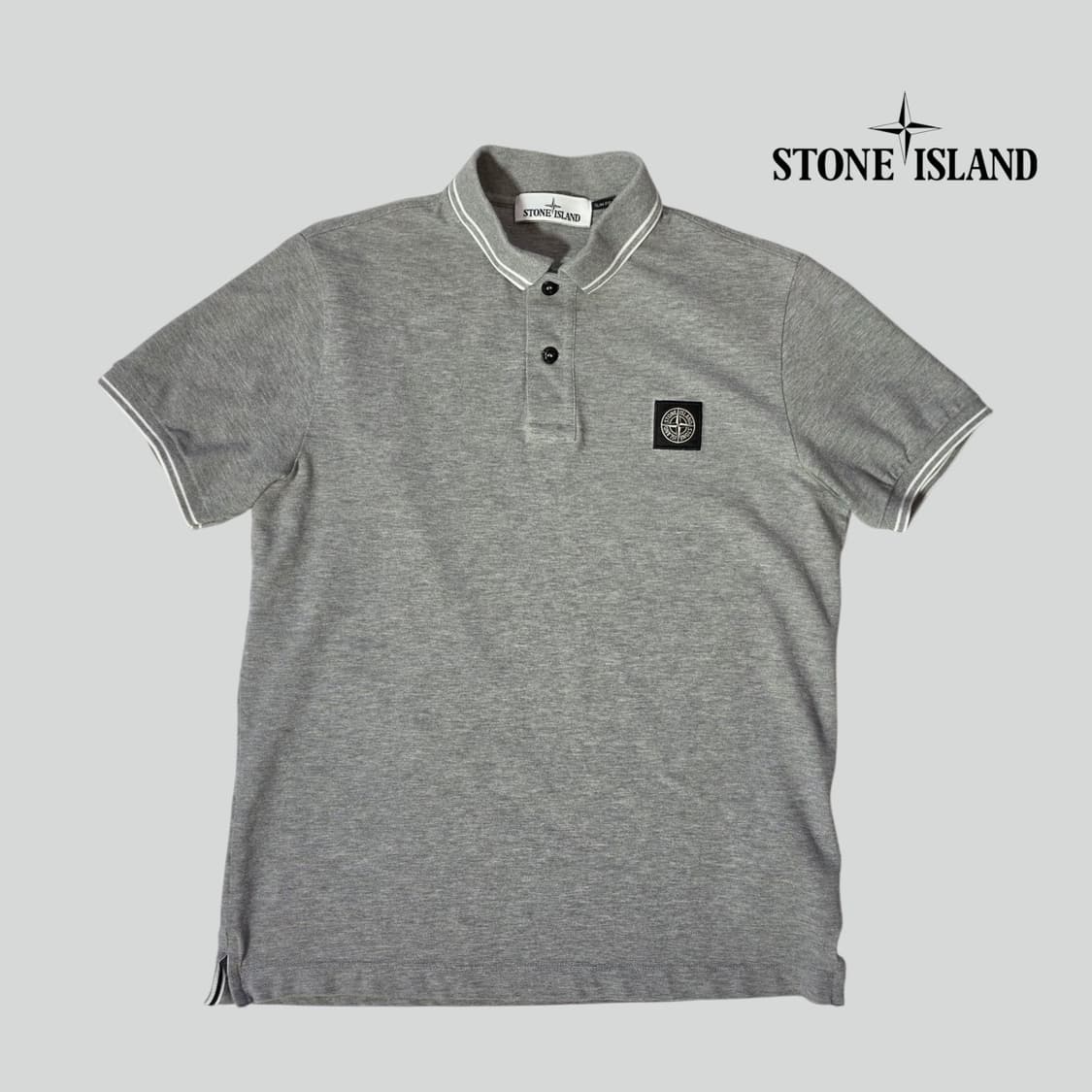 [M]스톤아일랜드 슬림핏 반팔 카라티 상품이미지1