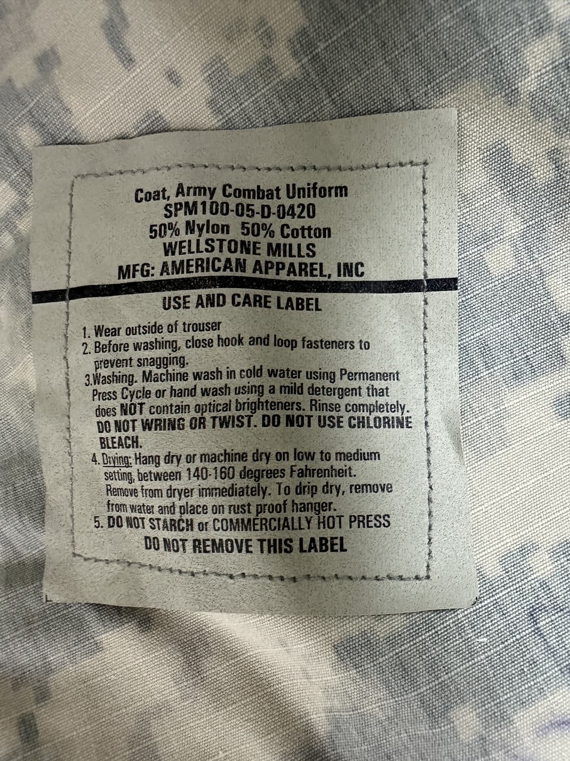 미군 구형 ACU 전투복 상의 (M/R) (L) 상품이미지7