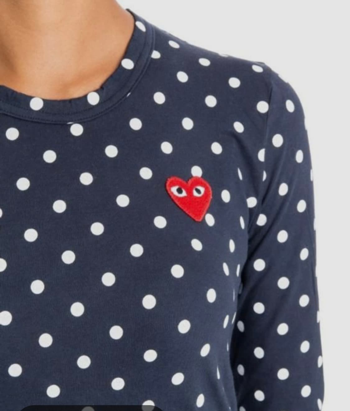 백화점판정품)꼼데가르송 도트 긴팔티셔츠 상품이미지1