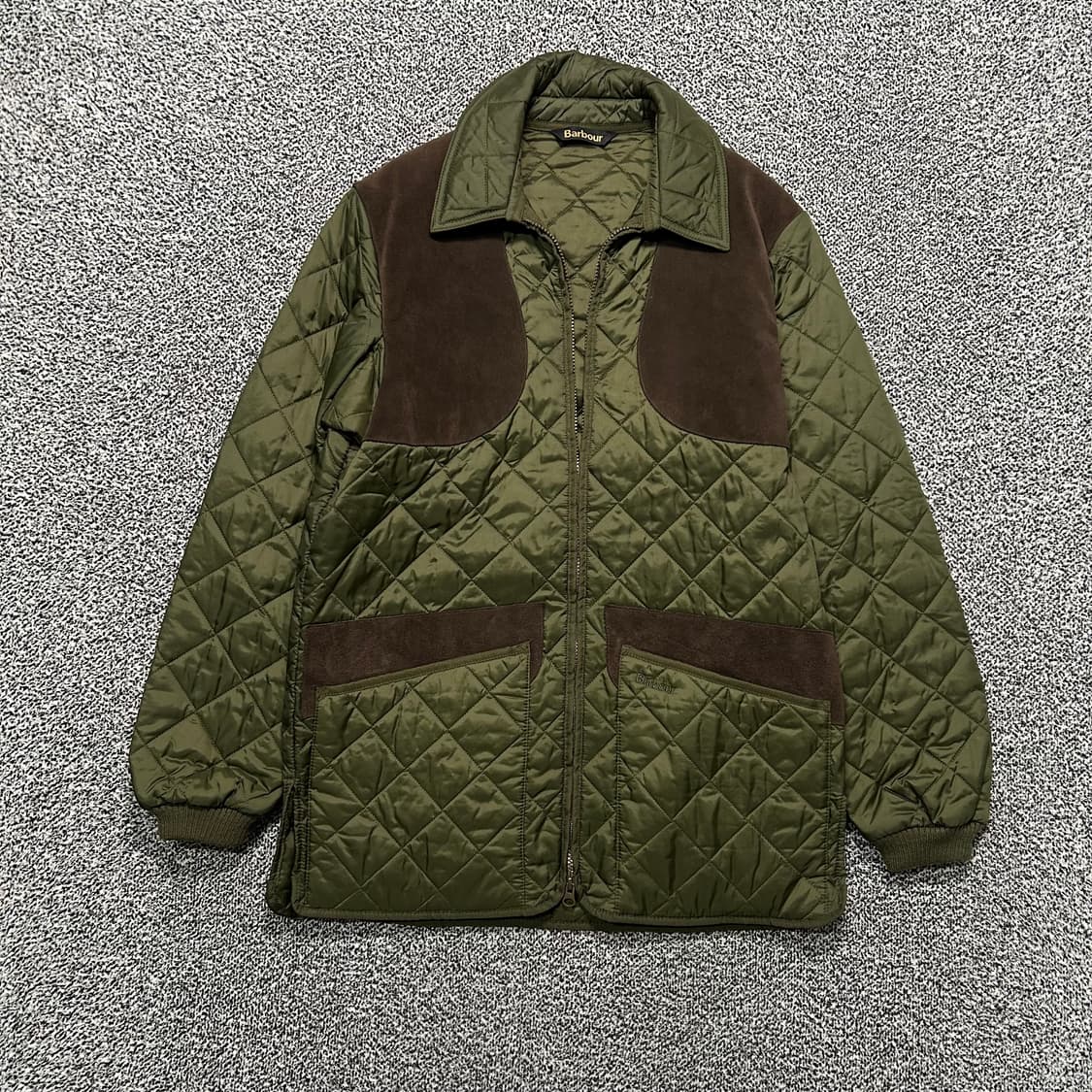 바버(Barbour) 스웨이드 패치 퀄팅 자켓 상품이미지1