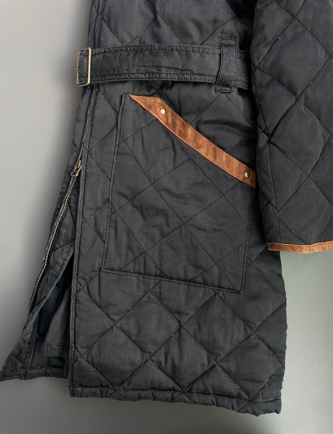 [XL] 폴로 랄프로렌 여성 퀼팅 벨티드 덕다운 롱 코트 일본판 상품이미지5