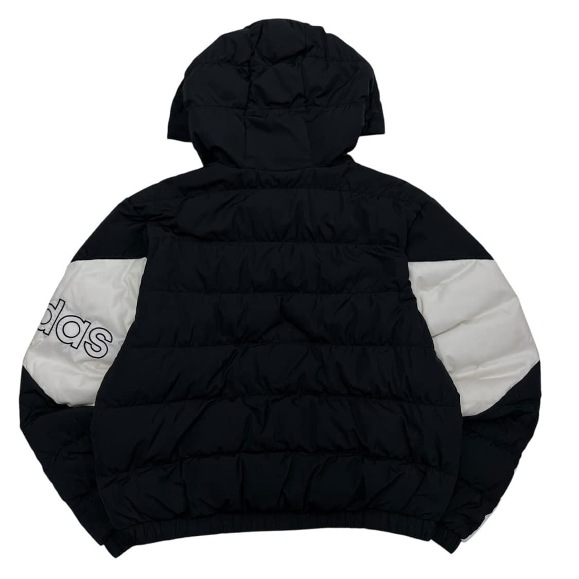 아디다스 자수로고 화이트배색 블랙 패딩 S 상품이미지6