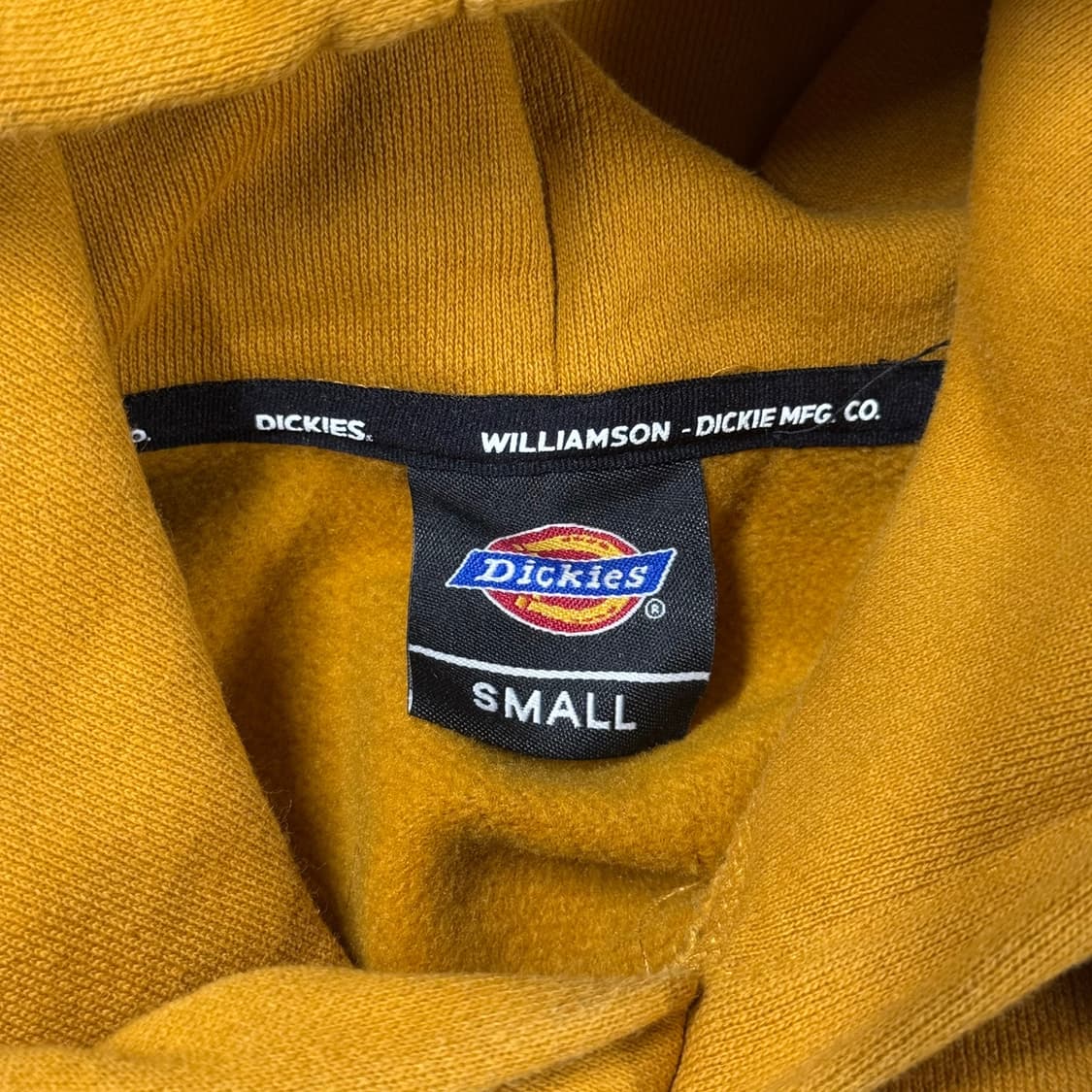 S 디키즈(Dickies) 빅로고 머스타드 기모 후드티 상품이미지6