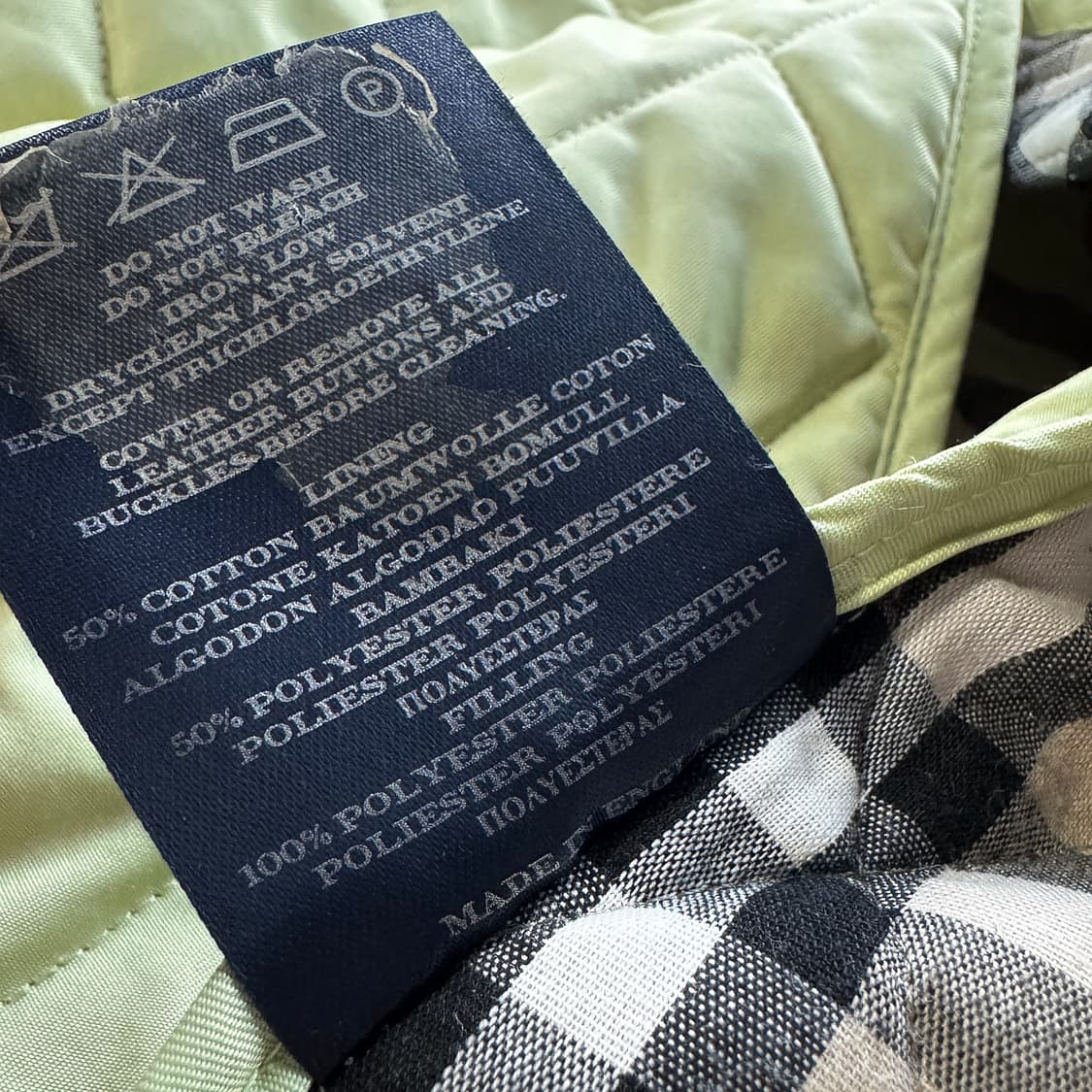 버버리 라임 퀼팅 자켓 상품이미지4