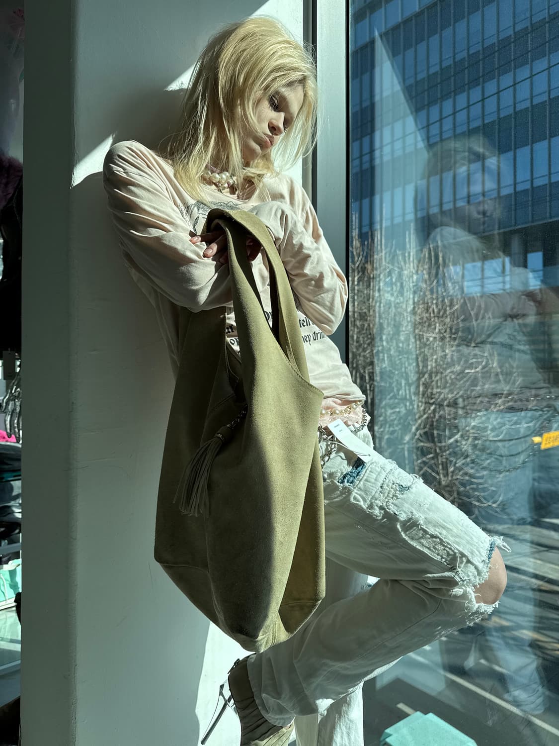 suede hobo bag 상품이미지5