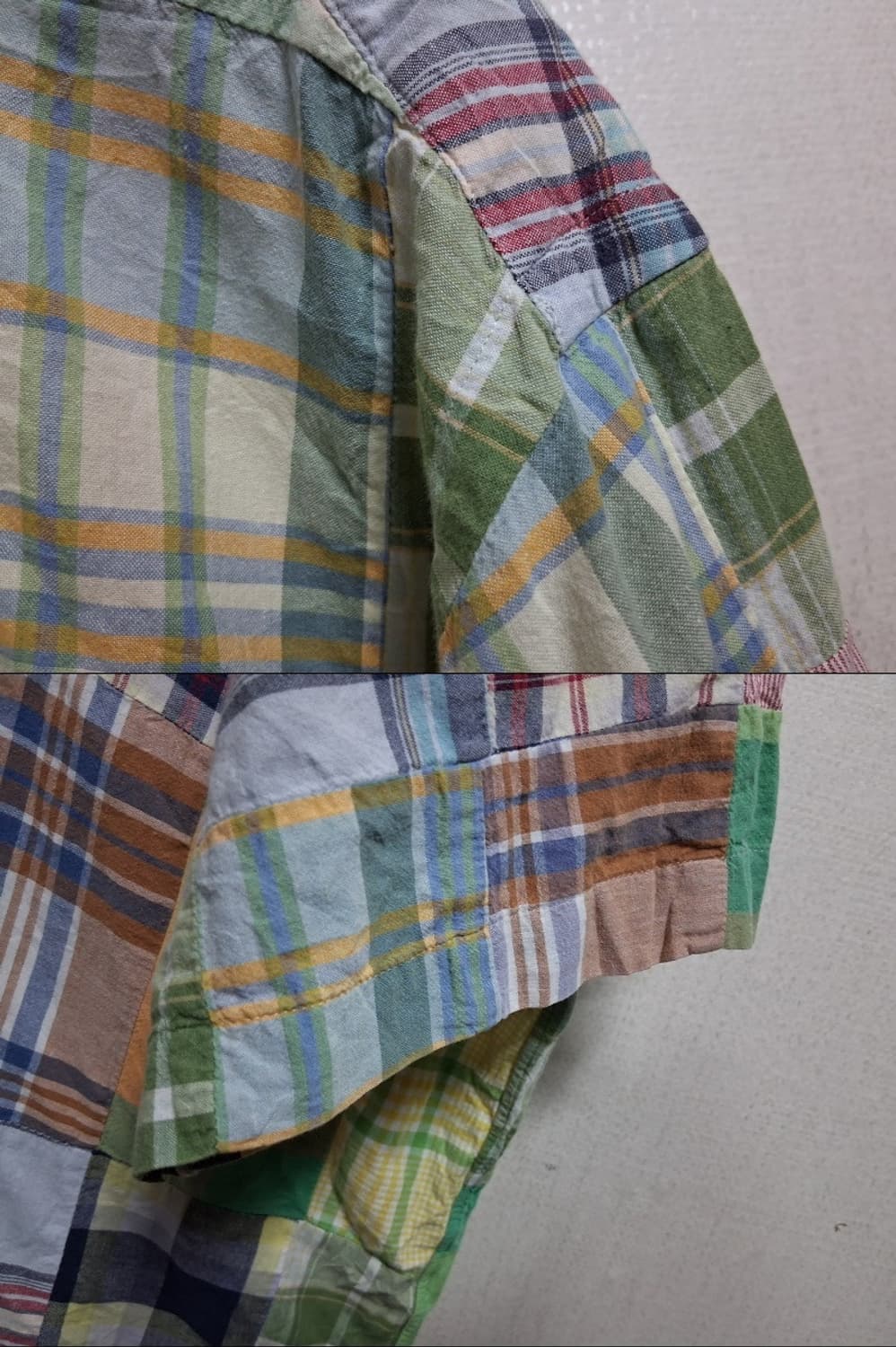 일본빈티지 폴로 패치워크 반팔셔츠 남성 110 115 이상
일본빈티지수입 상품이미지4