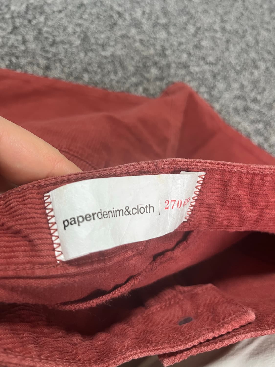 Paper Denim & Cloth 코듀로이 미니스커트 버건디 26 상품이미지2
