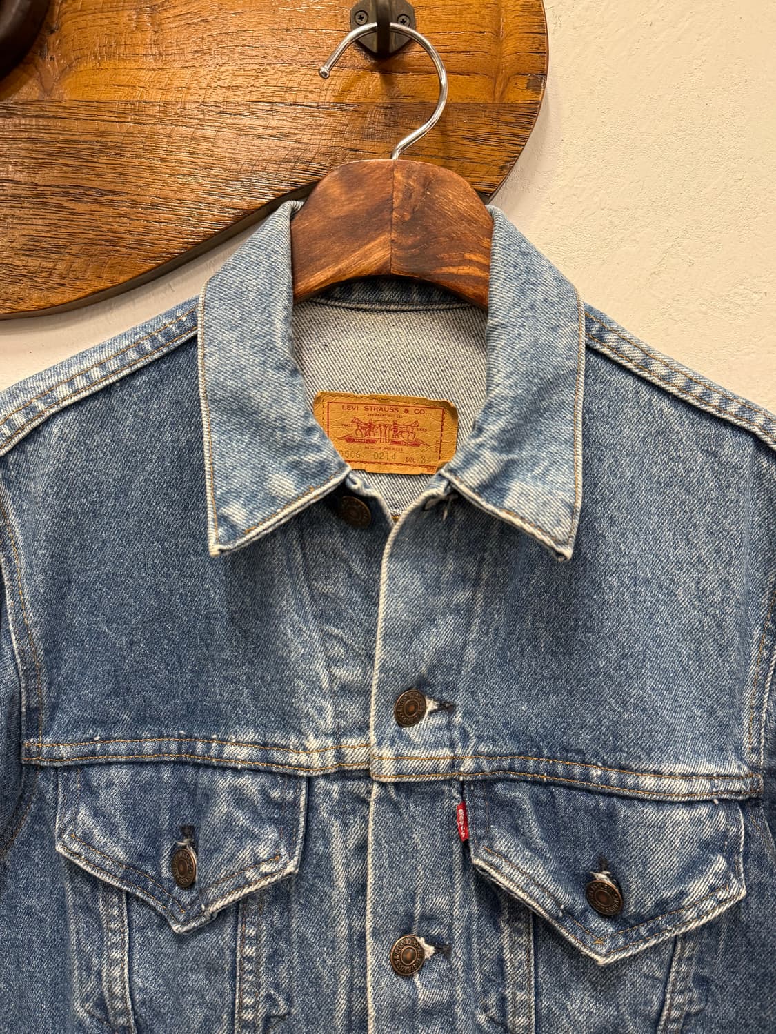66) 80s USA Levi’s 70506 Denim Trucker J 상품이미지3