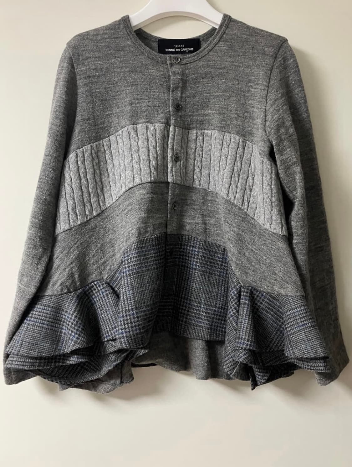 트리콧 꼼데가르송 러플 가디건 상품이미지1