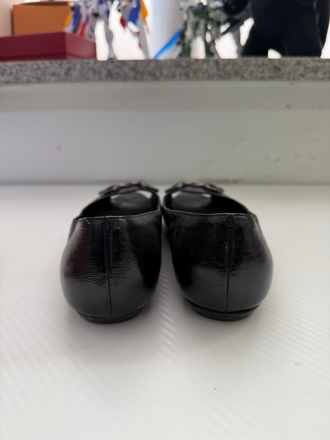 정품) 구찌 홀스빗 블랙 여성 플랫슈즈 36 상품이미지6