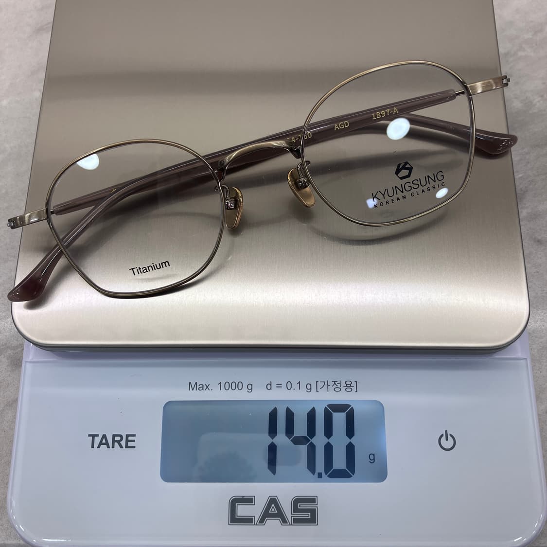 C26 경성 京城 어제1897 엔틱 골드 유니크라운드 메탈테 안경 상품이미지9