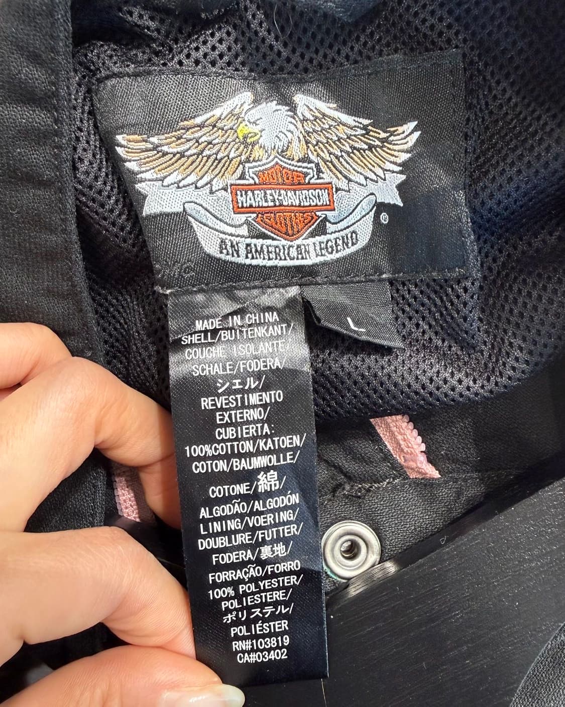 할리 데이비슨 블랙 자수 윙 라이더 자켓  상품이미지7