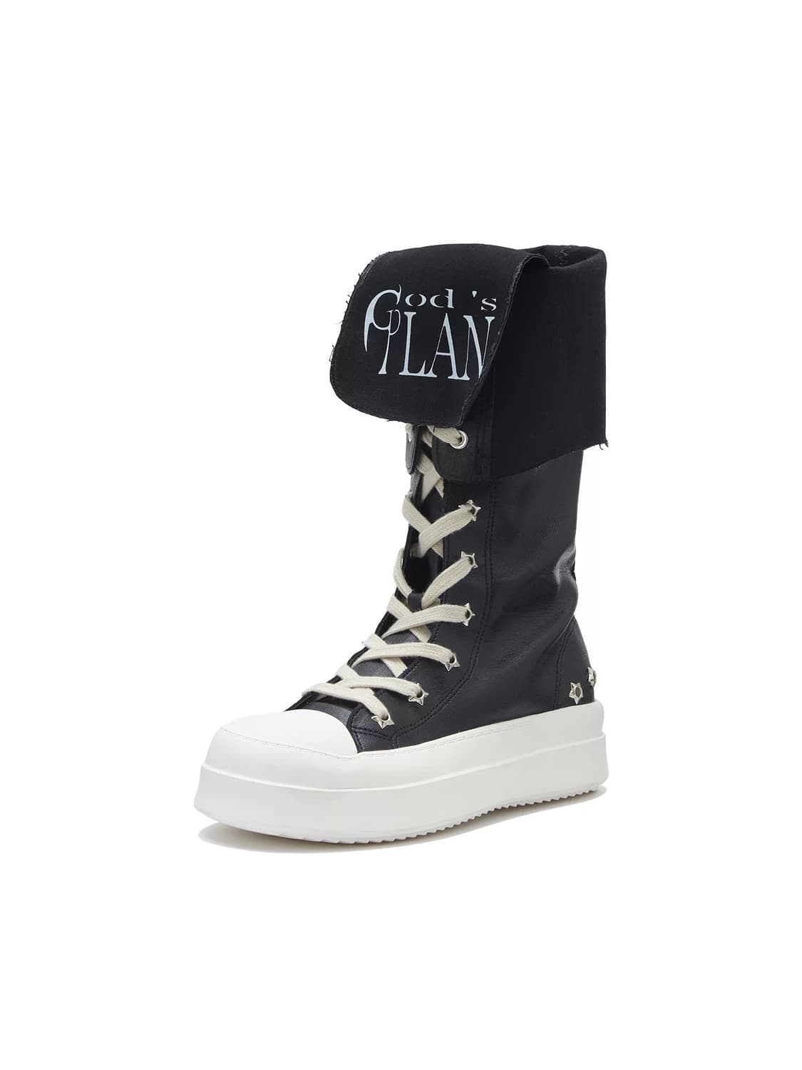 유니크 플랩 레터링 하이탑 롱부츠 스니커즈 상품이미지8