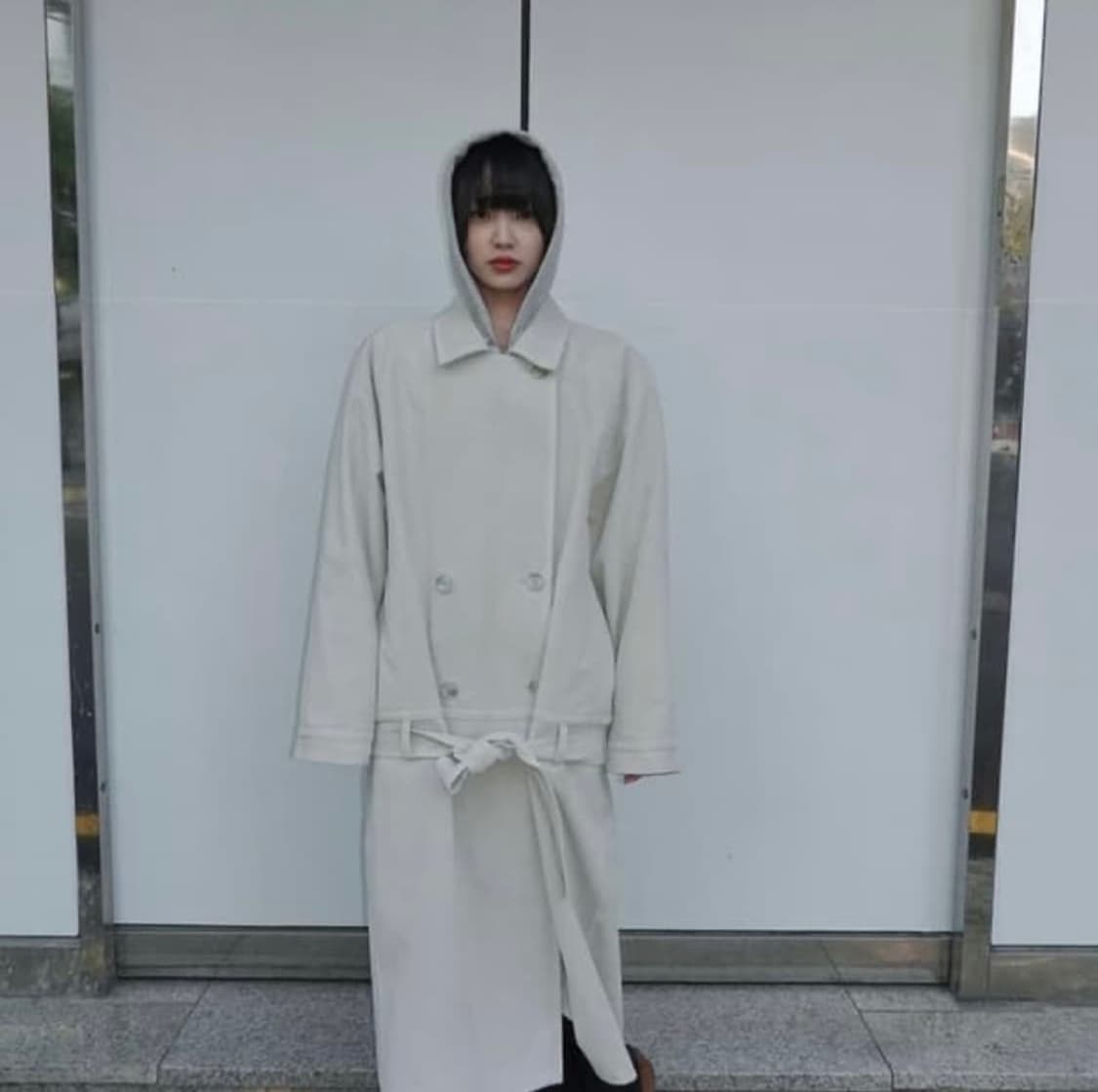 애옹쓰 로우웨이스트 캔버스 트렌치코트 상품이미지1