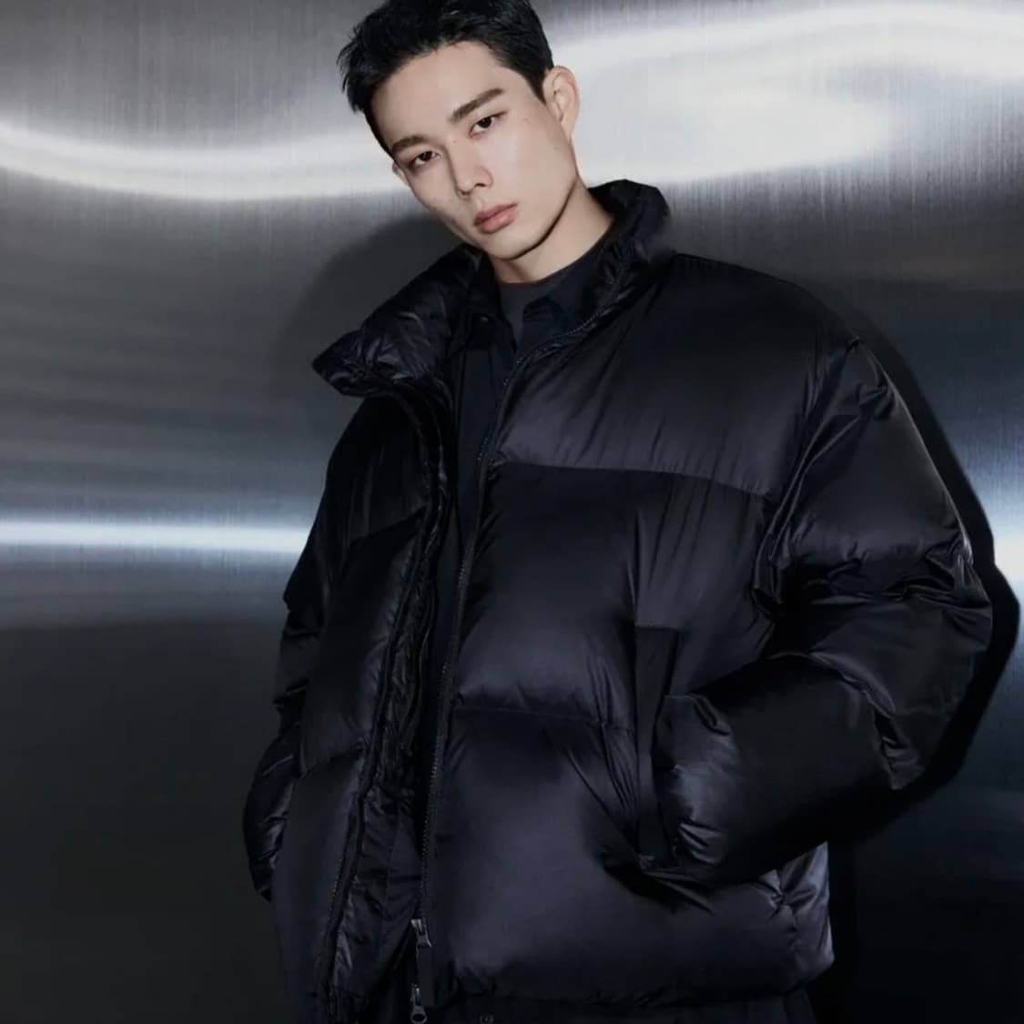 무신사 스탠다드 립스탑 다운 푸퍼 숏 패딩 블랙 S 덕다운 상품이미지1