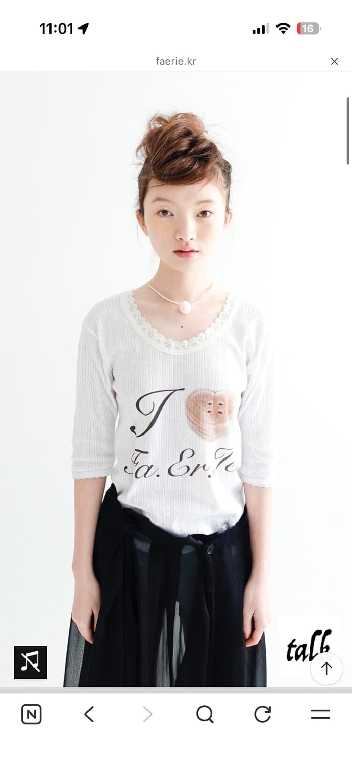 샵페어리 faerie lace T-shirt (ivory) 상품이미지1
