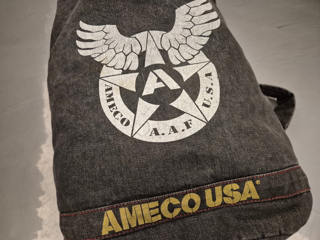 90s AMECO 데님 더플 백 팩 상품이미지4
