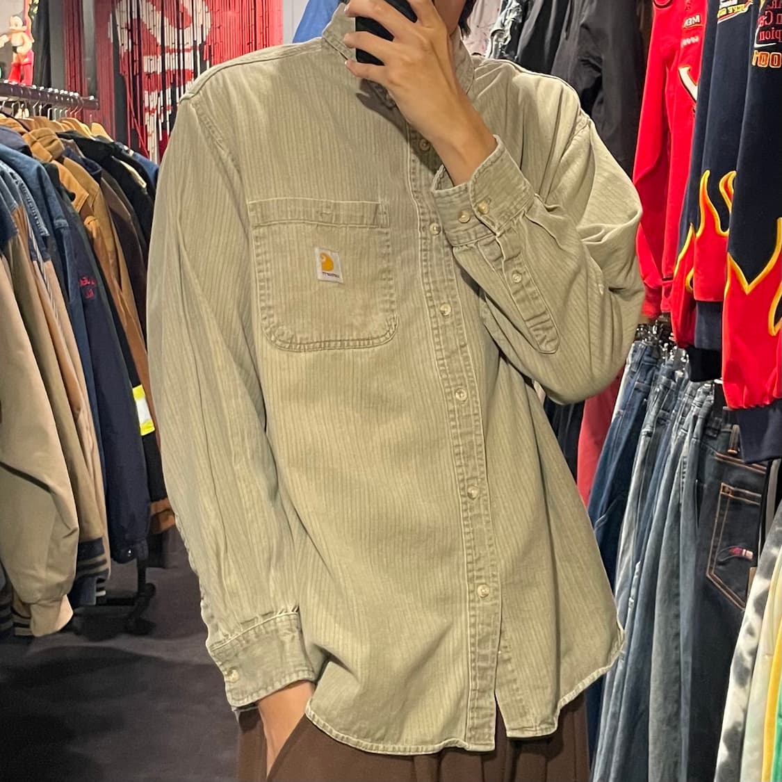 [IM] carhartt 칼하트 베이지 긴팔셔츠 상품이미지3
