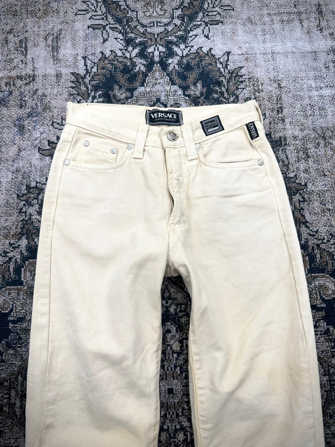 Versace ivory straight pants 상품이미지2