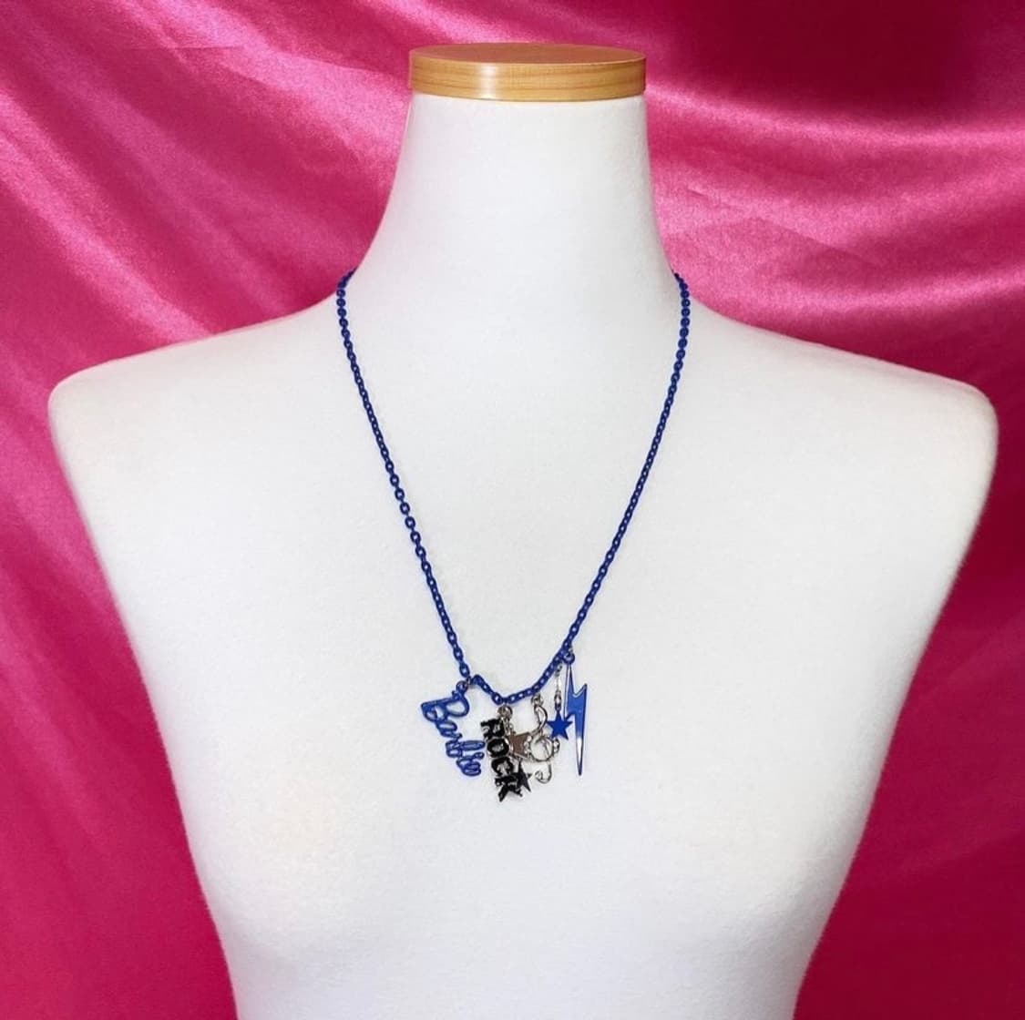 Barbie 바비 락스타 블루목걸이 빈티지목걸이 고전 상품이미지7