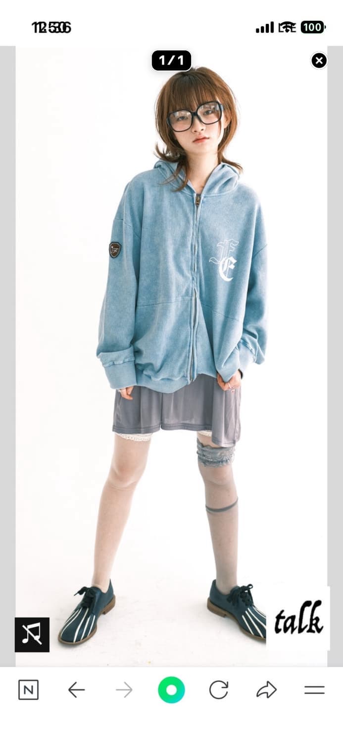 color washing waffle zip-up (sky blue) 상품이미지1