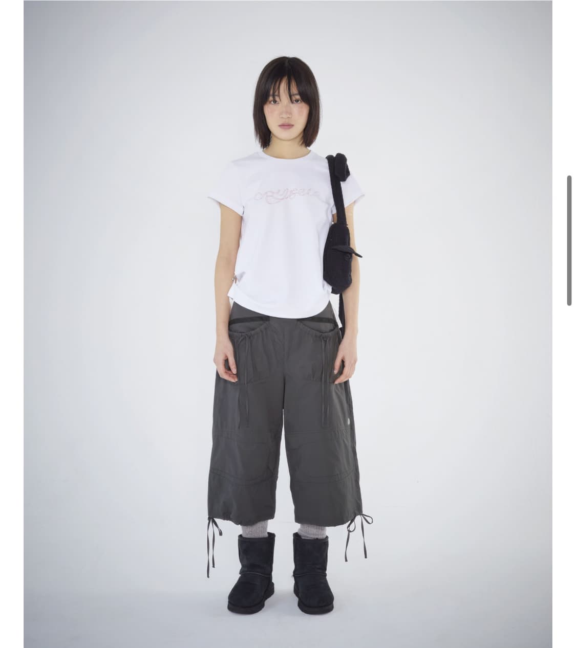 코이세이오 COYSEIO RIBBON SIDE STRAP T SHIRTS 상품이미지2