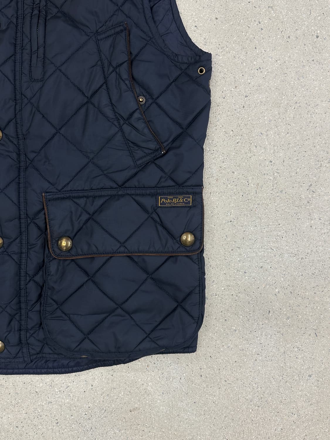 폴로 랄프로렌 네이비 코듀로이 퀼팅 베스트 상품이미지3