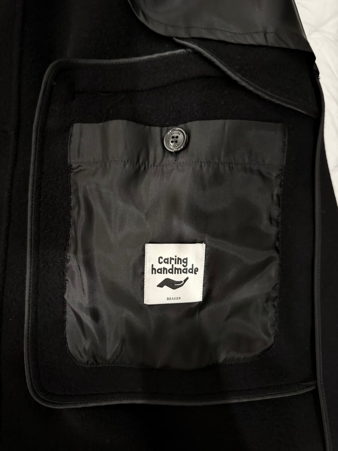 비이커 핸드메이드 발마칸 코트 블랙 상품이미지7