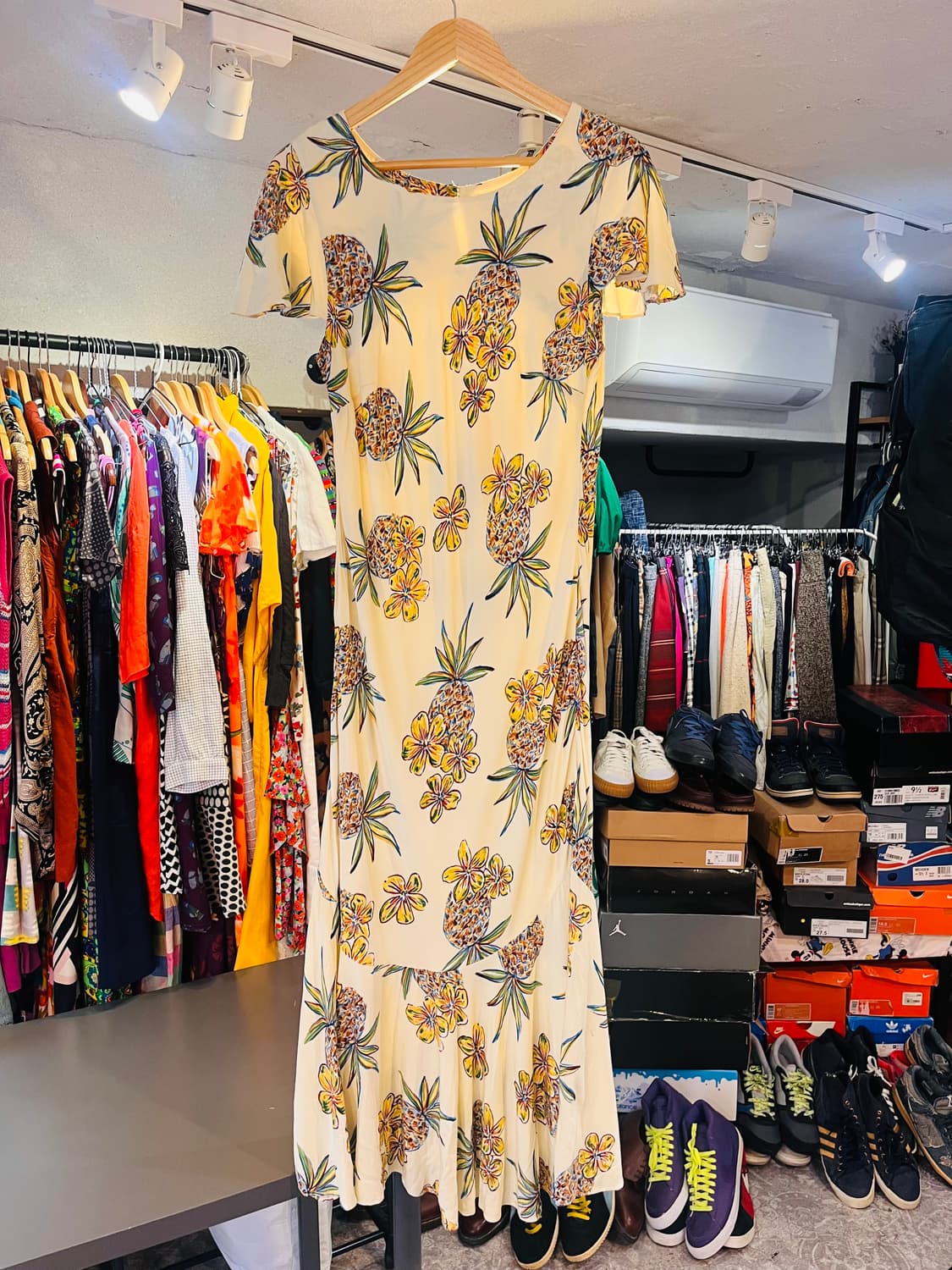 투 팜스 파인애플 패턴 레이온 원피스 (하와이산) 상품이미지1