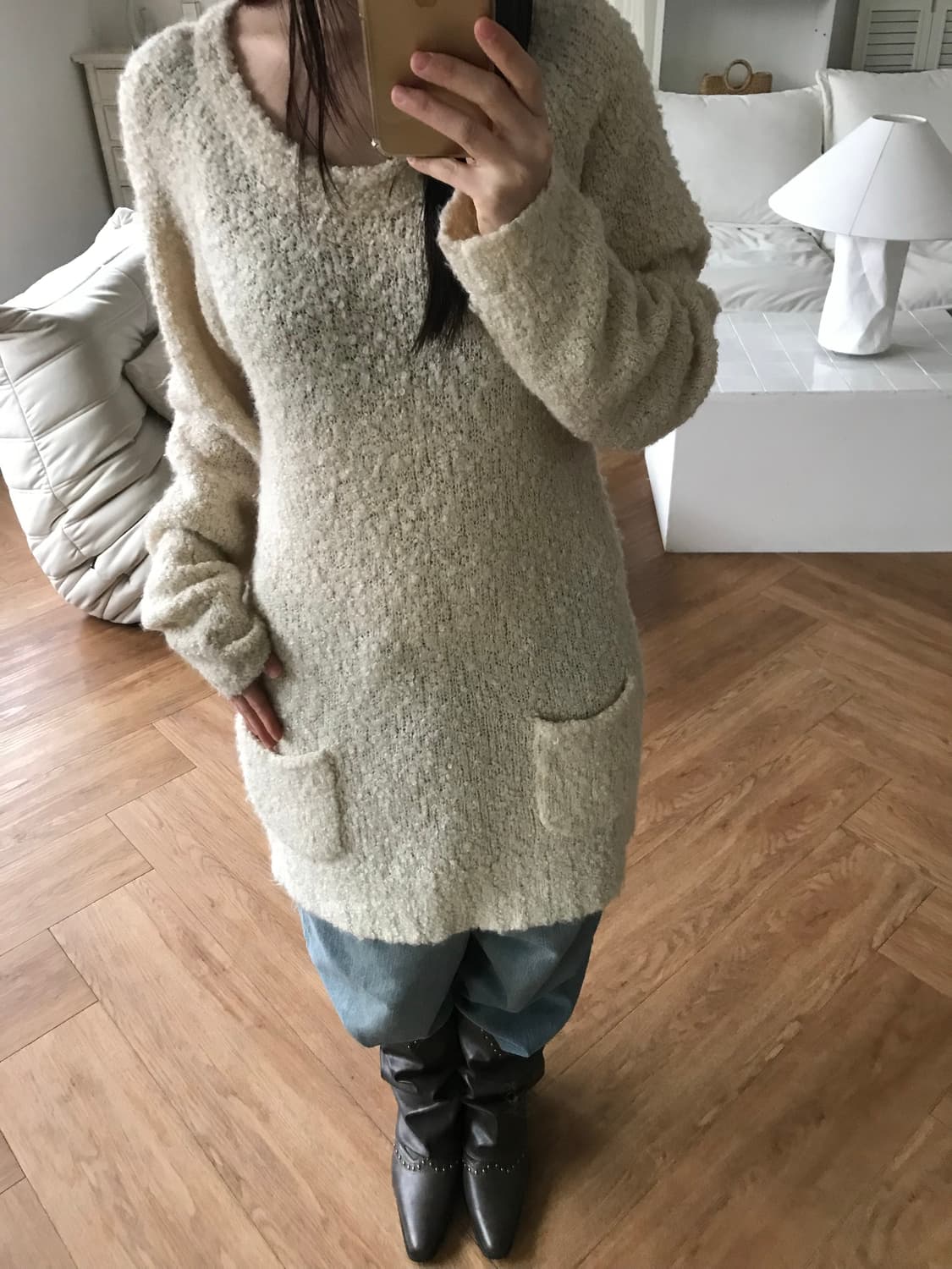 vintage pocket knit one-piece 상품이미지4