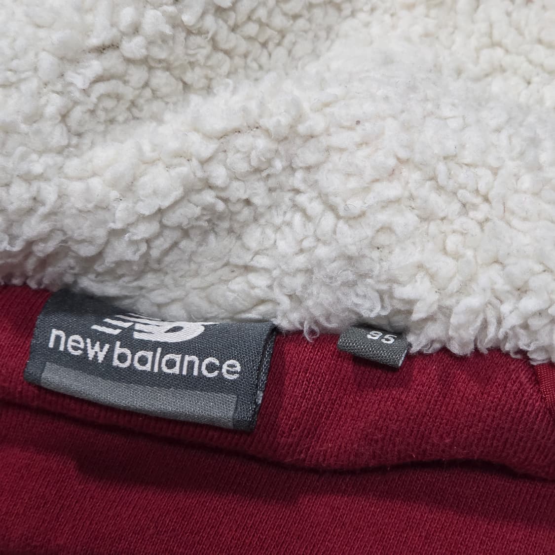 뉴발란스 버건디 후드 코튼 바시티 점퍼 상품이미지7