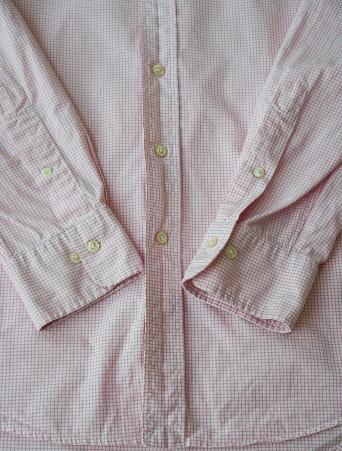 폴로 랄프로렌 핑크 깅엄 체크 포플린 셔츠 16 1/2 상품이미지4