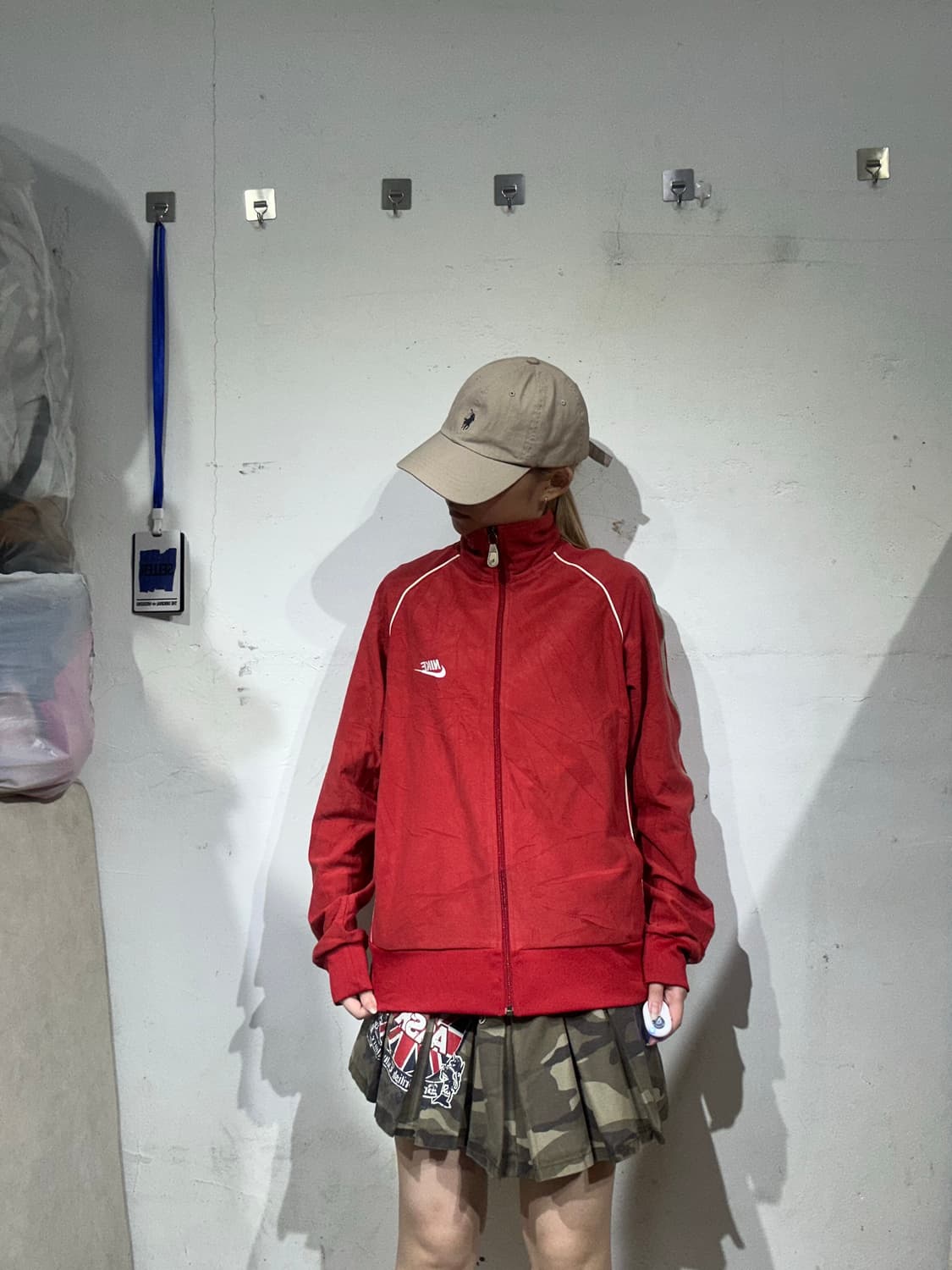 나이키 레드 로고 사이드 라인 트랙탑 져지 M 상품이미지2