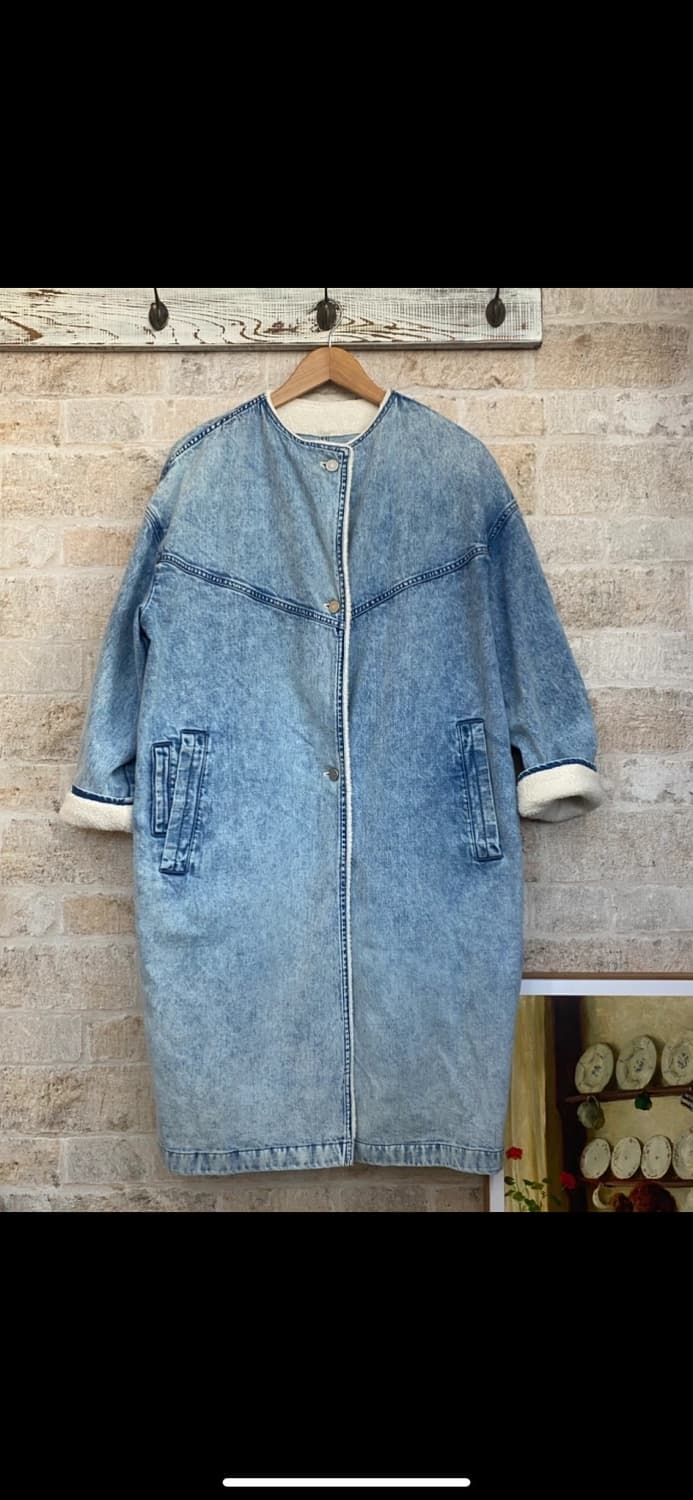 시스템 덤블포인트.데님코트😎 - 타임 마쥬 산드로 상품이미지5