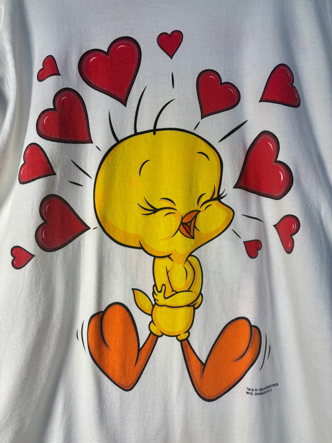 90s USA Tweety 트위티 루니툰즈 빈티지 티셔츠 상품이미지6