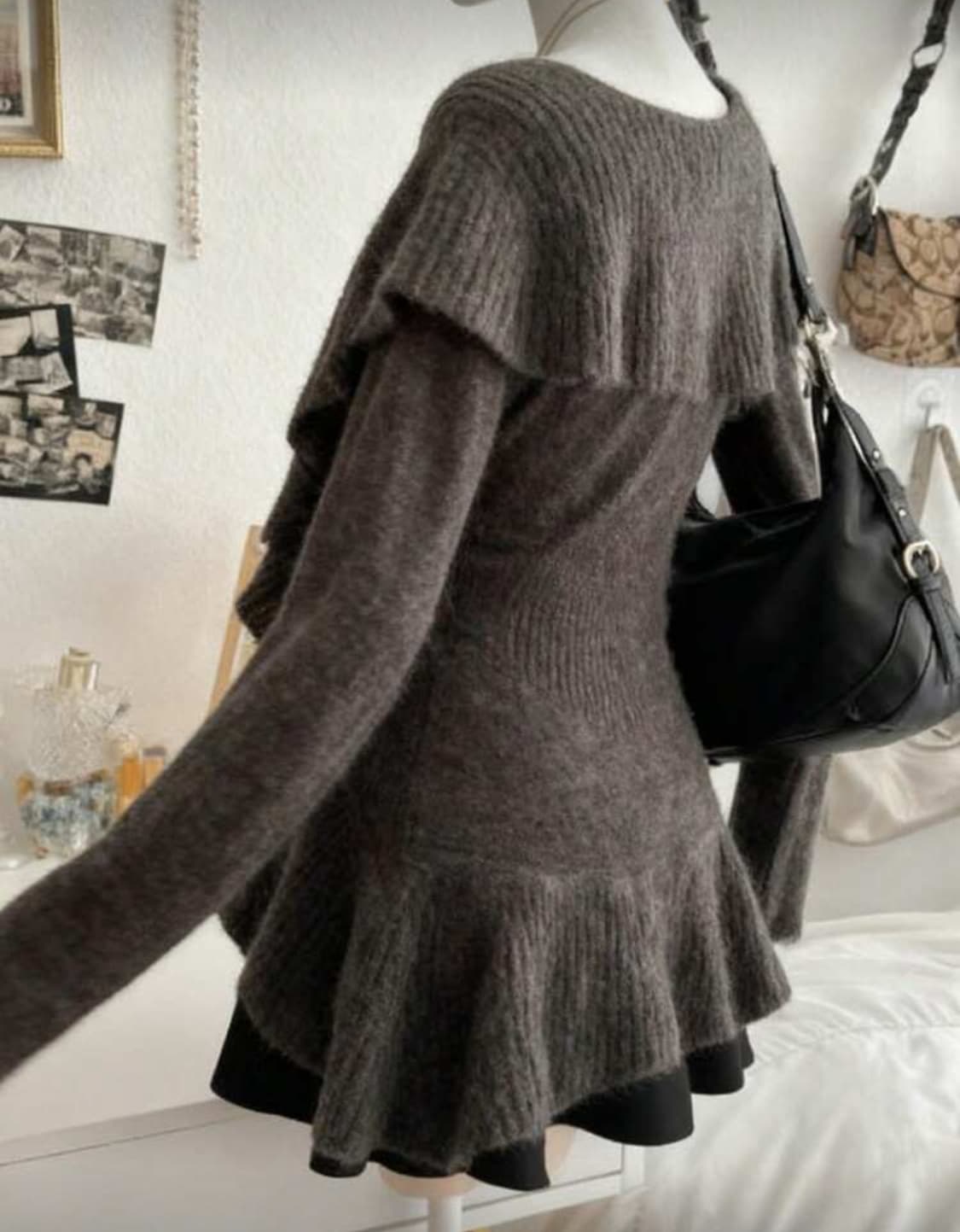 Y2k 갸루 플레어 니트 가디건 새상품 상품이미지3