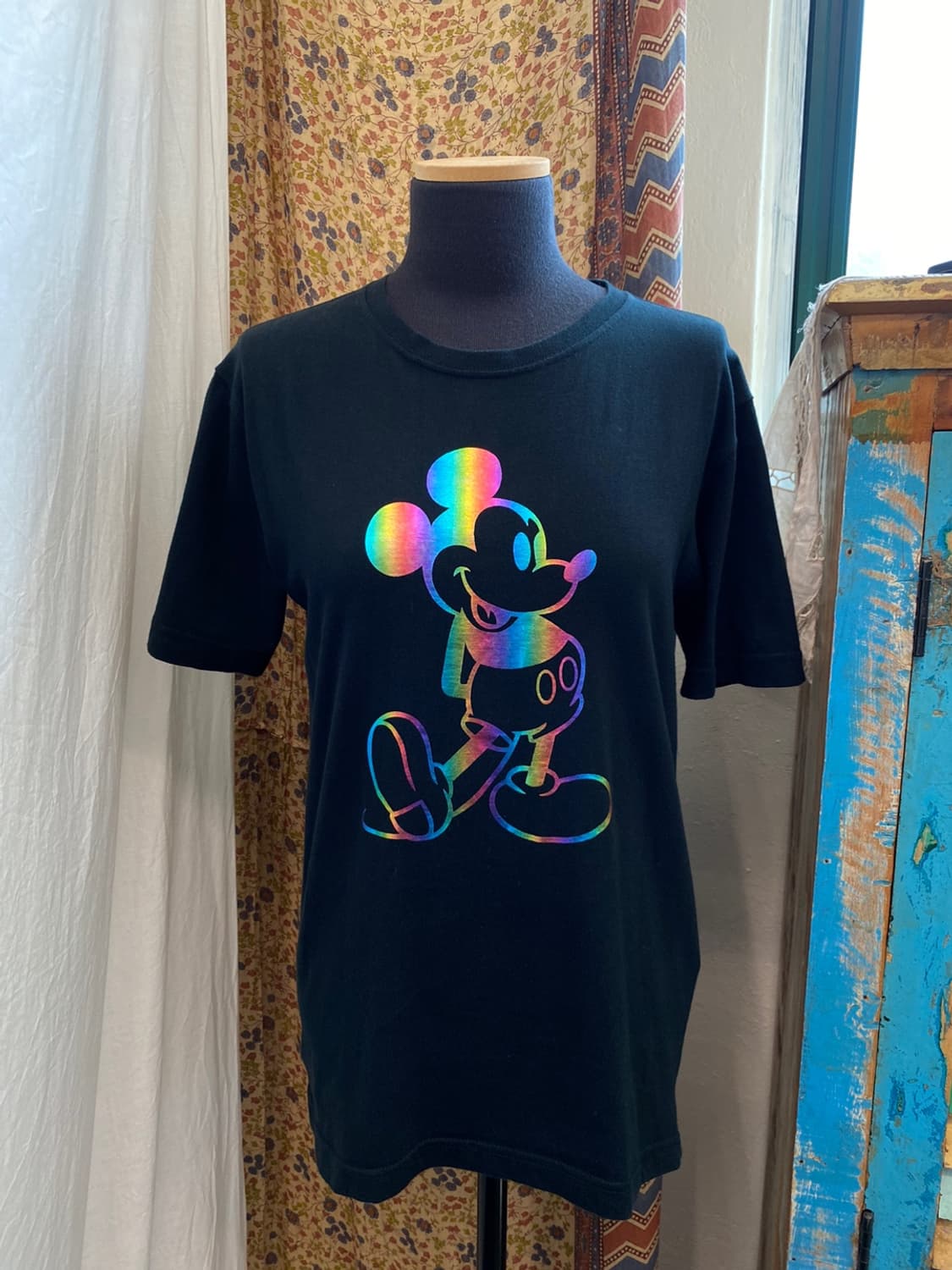 DISNEY 블랙 미키 반팔티셔츠(M) 상품이미지1