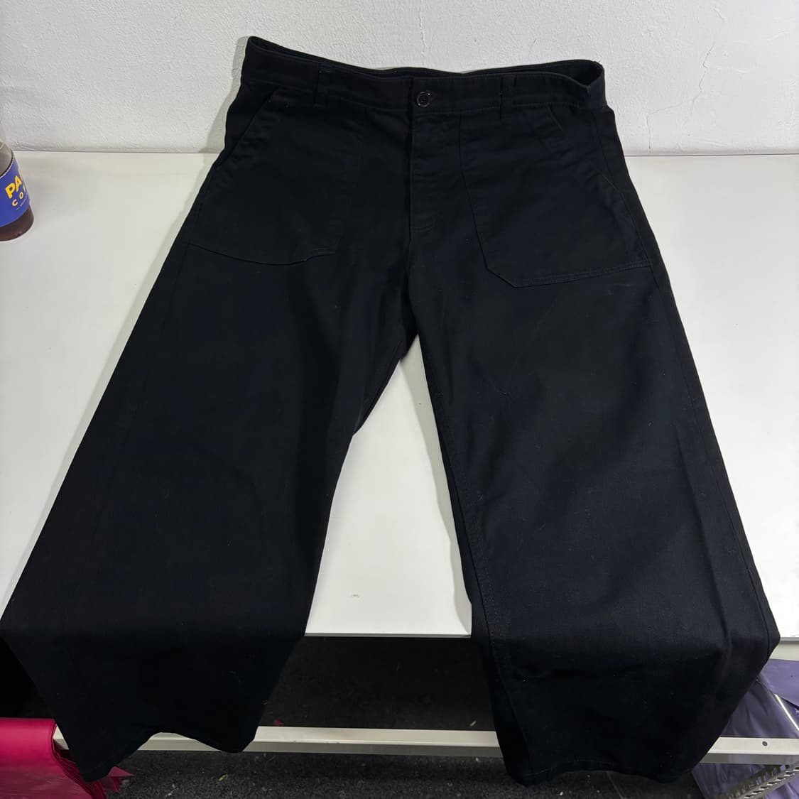 L 유니폼브릿지 블랙 레귤러핏 코튼 퍼티그팬츠 상품이미지2