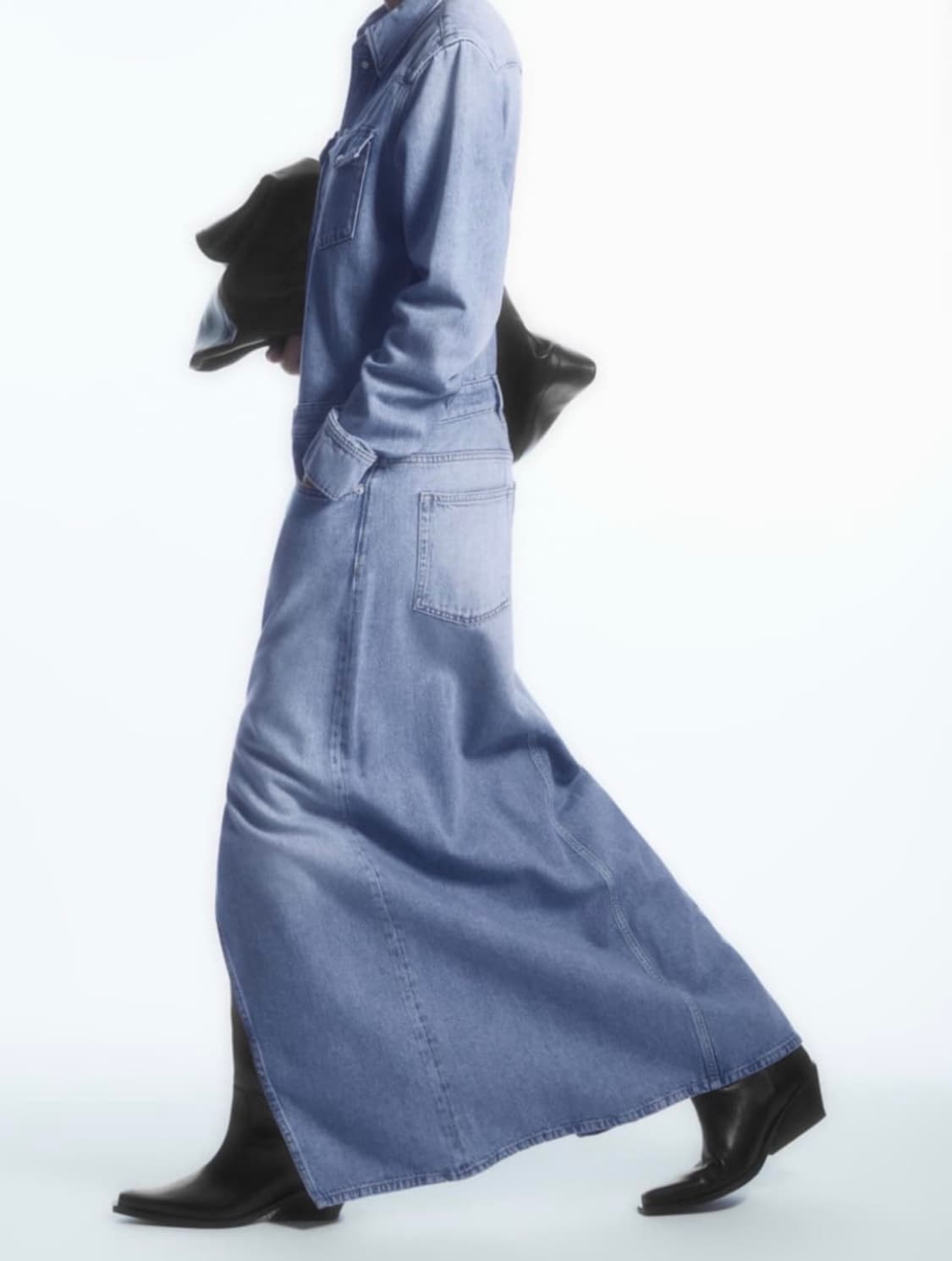 코스 cos 데님 맥시 셔츠 드레스 원피스 상품이미지2