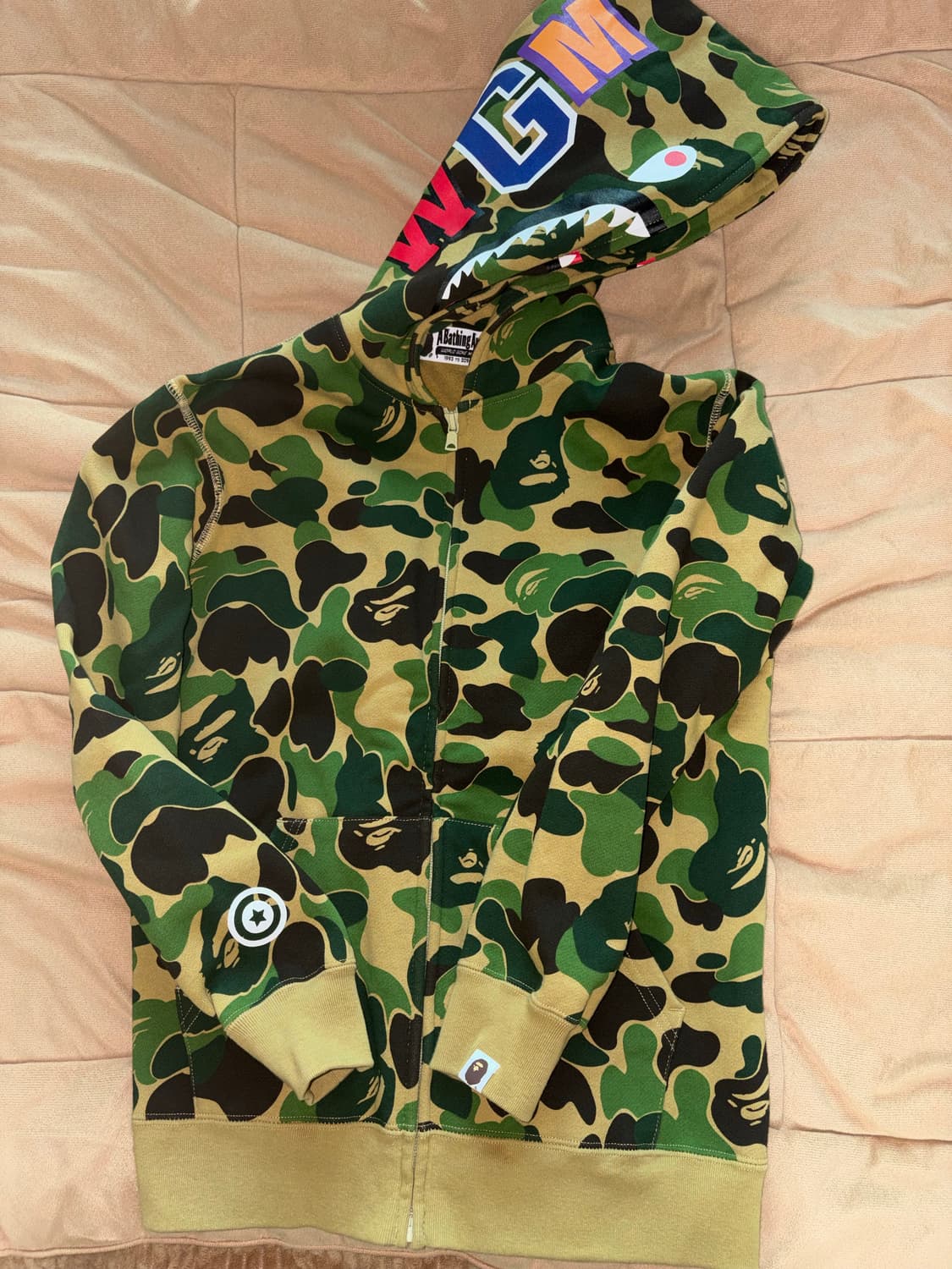 주니어 베이프 퍼스트 카모 후드집업 상품이미지1