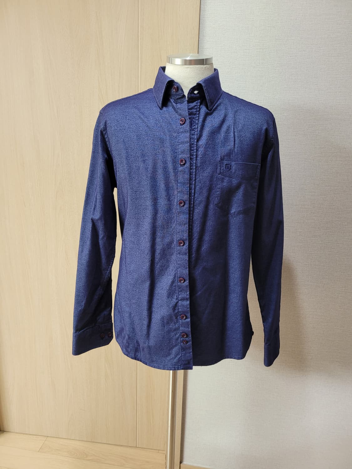 맨스타 Manstar 남자 드레스셔츠 100 블루네이비 상품이미지1